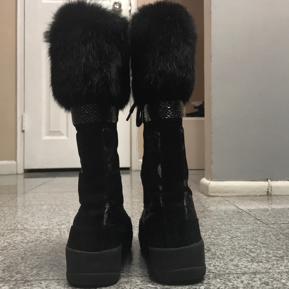 Coach Boots with rabbit fur - Picture 3 of 9